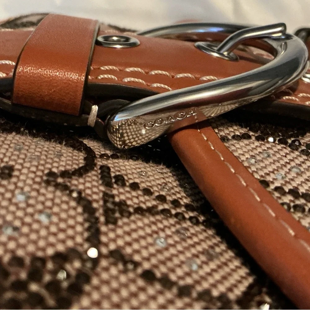 PRELOVED COACH CRYSTAL SOHO FLAP JAQUARD PLEASE READ AND LOOK AT ALL PHOTOS - Picture 6 of 16